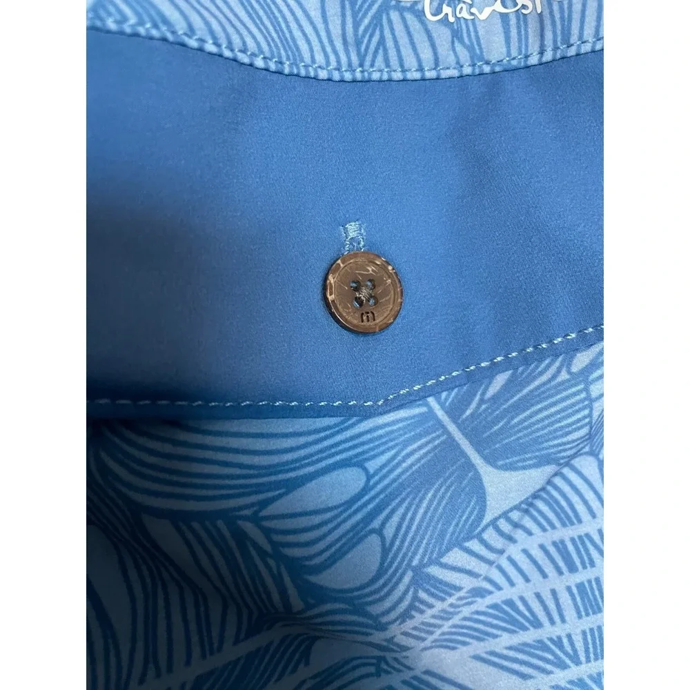 Travis Mathew Board Shorts Mens Small Blue Tropical Floral Print Swim Trunks